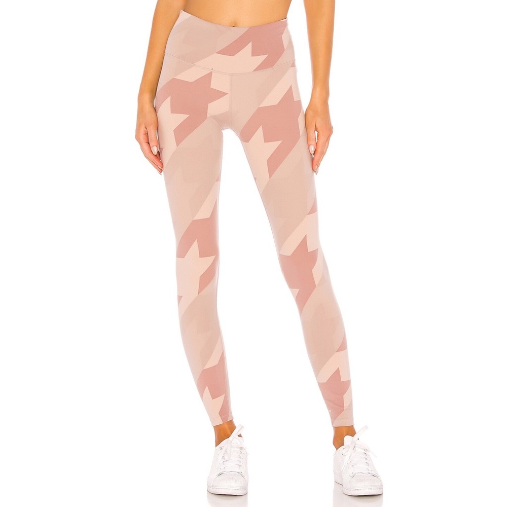 VARLEY Century Houndstooth Leggings Small Pink